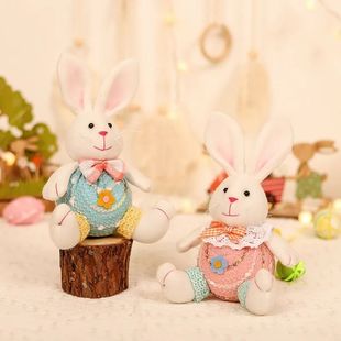 1/2pcs Easter Couple Rabbit Pendants, Home Decoration Pendan