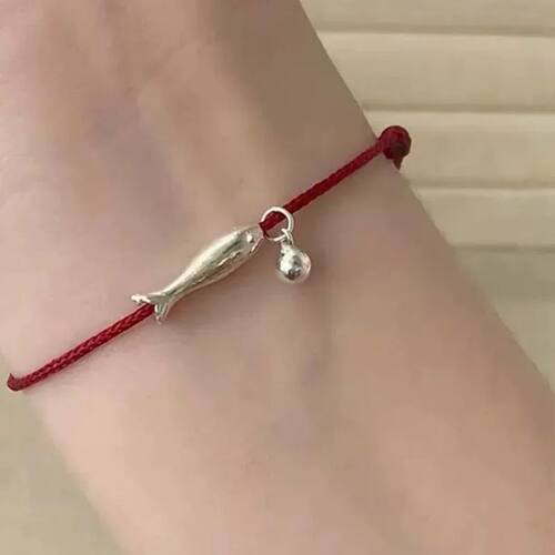Simple Silver Color Small Fish Bracelet for Women Fashion Ad