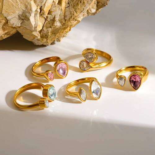 Waterproof Jewelry 18K Gold-plated Stainless Steel Rings Non