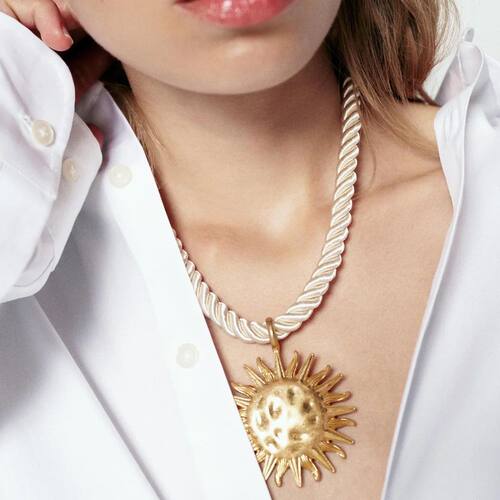 New Fashion Vintage Statement Metal Sun Pendant Necklaces fo
