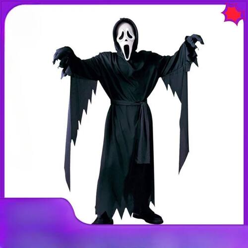 Ghostface Grim Reaper Costume Cosplay Horror Movie Mask Outf