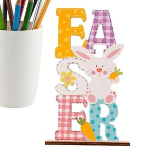 Bunny Wood Cutout Ornaments Wooden Rabbit Easter Decoration