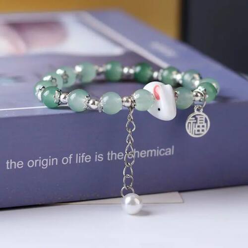 Cute Charming Rabbit Ceramic DIY Crystal Bracelet Men and wo