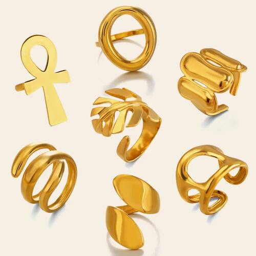Personalized Stainless Steel Line Rings Women Geometric Irre