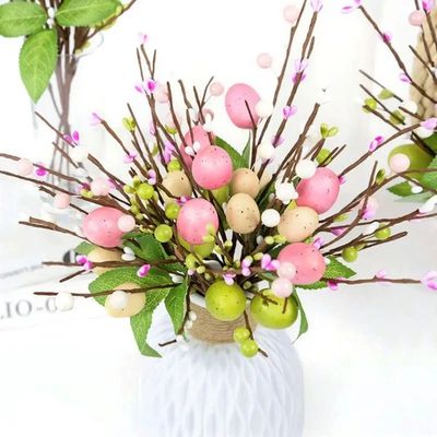 Easter Egg Cuttings Artificial Flowers Easter Decoration DIY