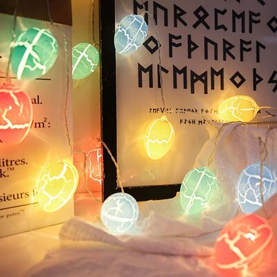 LED Easter Egg Shell Lamp - Easter Party Decor,Plastic Art L