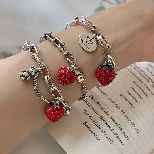 Silver Color Thick Chain Bracelets for Women ndy Elegant Cha