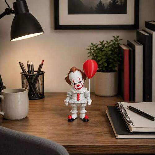 3D Printed Pennywise Clown Figure Model Desktop Ornament Hor