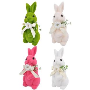 Easter bunny ornaments moss bunny statue garden artificial m