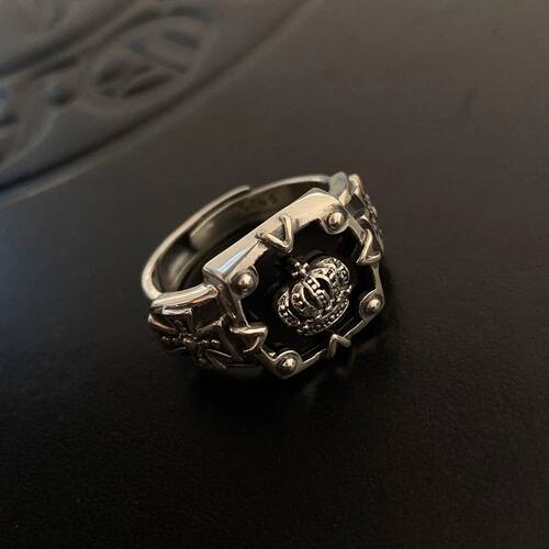 Best Sellers! Retro S925 Thai Silver, Crown Hip Hop Heavy In