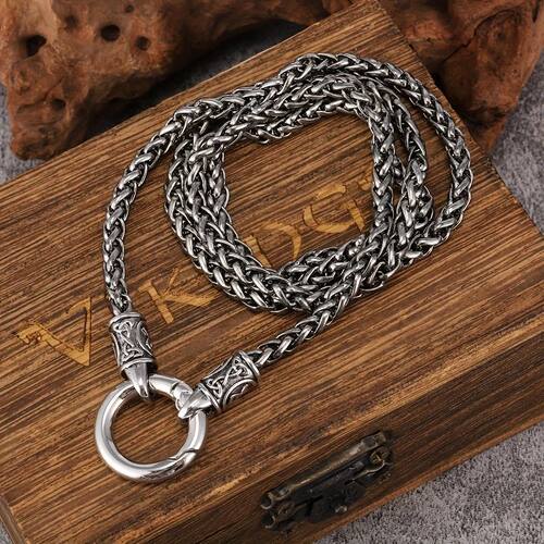 Men's Dragon Bone Chain Necklace - Minimalist Snake Bone Cha