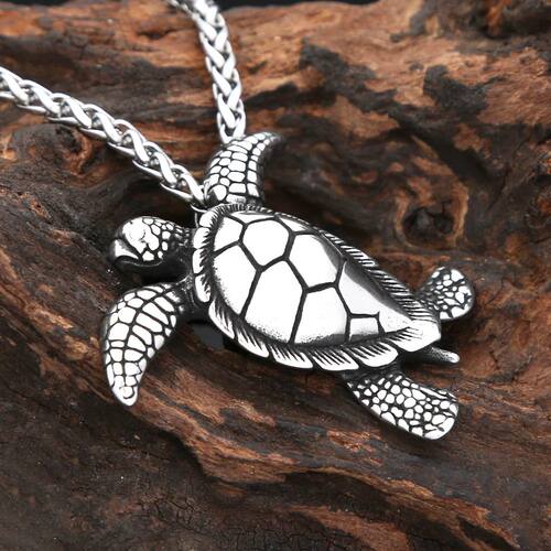 Vintage 316L Stainless Steel Turtle Pendant Necklaces For Me