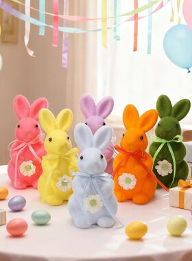 Easer new produc: Rabbi figurine, simulaed flocked rabbi dol