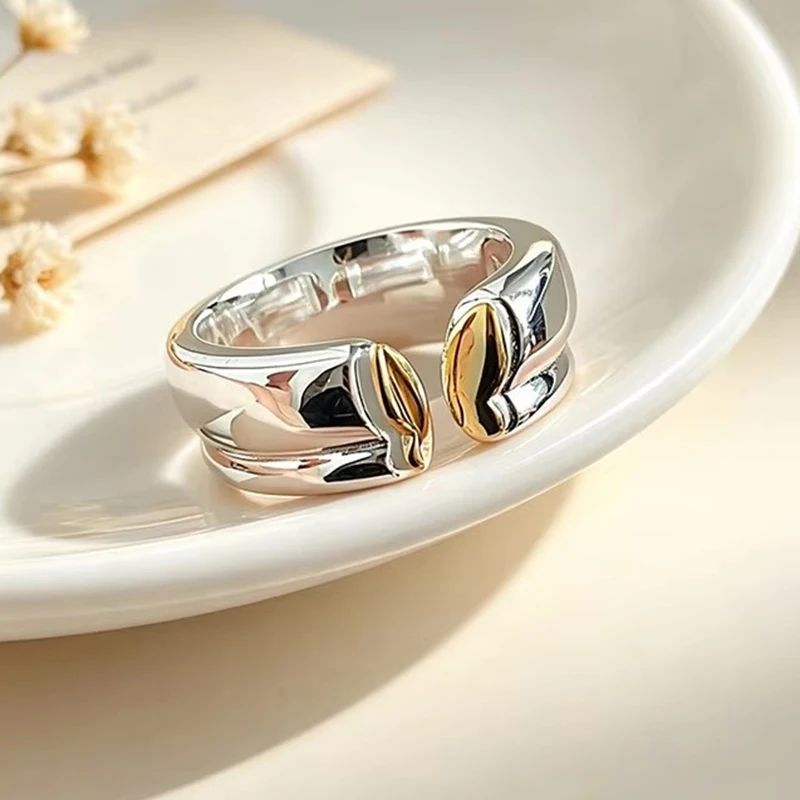 Gold Color Butterfly Rings for Women Jewelry Butterfly Finge - 实物图