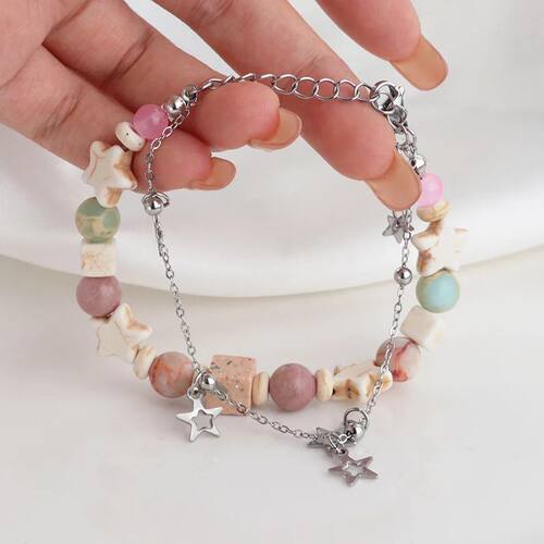 New Handmade Cream Color Matching Double Layer Star Bracelet