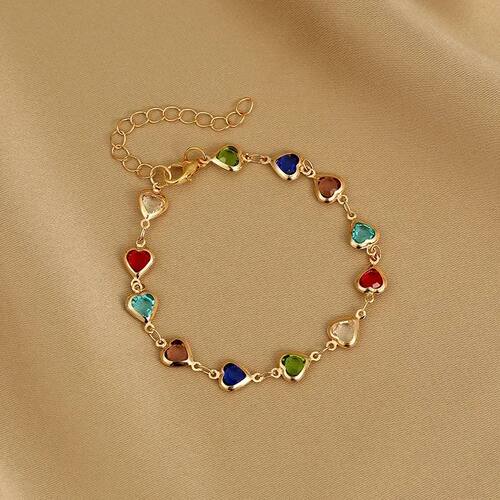 Exquisite Colorful Heart Bracelet for Women Charm Korean Cry