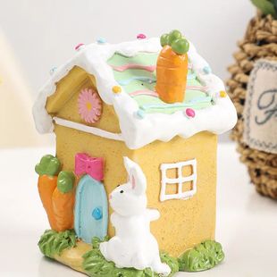 Ins Nordic Style Easter Decoration Resin Gingerbread Rabbit