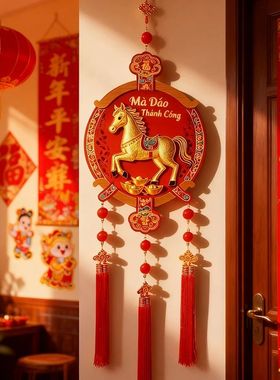 New Year Couplet Year Of Horse 2026 New Flocking Couplet Wal