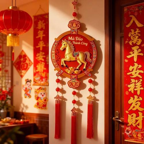 New Year Couplet Year Of Horse 2026 New Flocking Couplet Wal