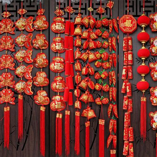 1/2Pcs Chinese Spring Festival Decoration Red Chili Firecrac