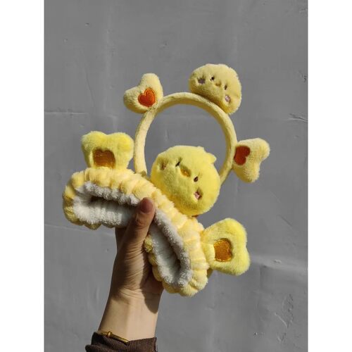 Cute little animal cartoon headband small yellow chicken hea