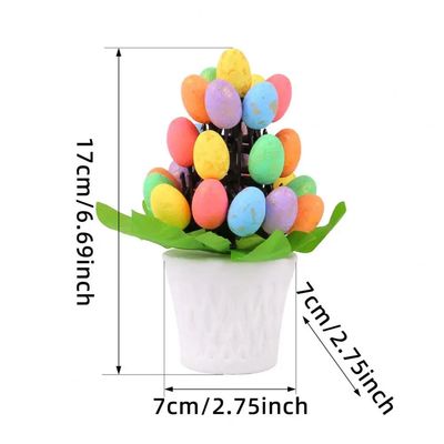 17*7cm Easter Egg Ornament Bonsai e Artificial Eggs Plants D