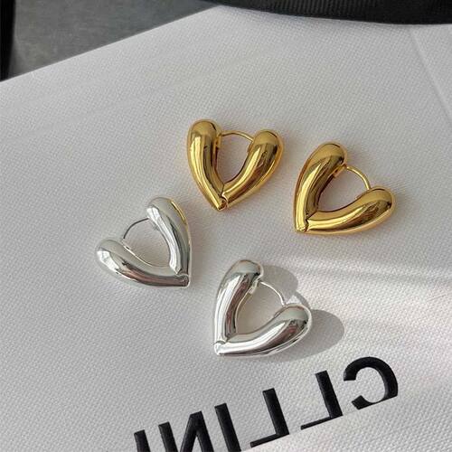 Fashion Metal Hollow Heart Hoop Earrings For Women Girls ndy
