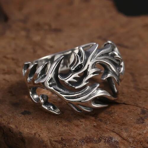 Glow in the Dark Dragon Ring, Multi-Color Adjustable Hip Hop