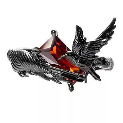 Black Raven Ring - Gothic Horror Handmade Artisan Rings, Pro