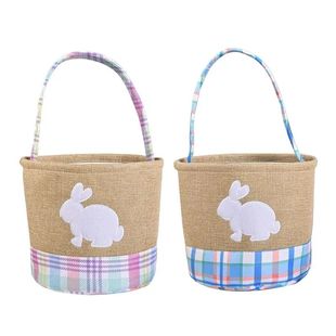 Cute Easter Basket Tote Storage Bag For Candy Decorated With