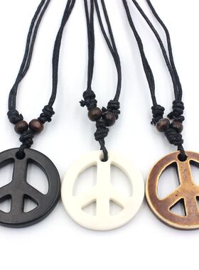 Y2k Men's New ndy All-match Vintage Peace Necklace Imitation