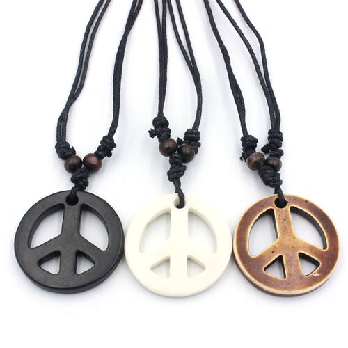 Y2k Men's New ndy All-match Vintage Peace Necklace Imitation