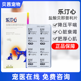 乐汀心盐酸贝那普利片宠物猫狗降血压心脏肥大匹莫苯丹F5
