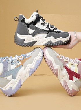 2024秋季ins潮韩版新款老爹鞋女学生百搭运动鞋街拍增高鞋女Z310