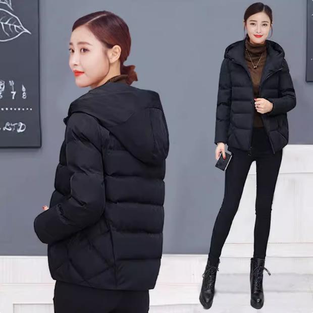 2025反季大码韩版宽松显瘦百搭连帽羽绒棉衣短款外套面包服棉服