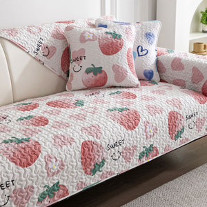 草莓 特价清仓北欧全棉沙发垫四季通用防滑纯棉布艺坐垫简约套罩
