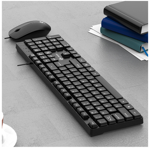 力镁T15有线键盘鼠标套装 USB接口办公商务家用K15单键盘工厂促销