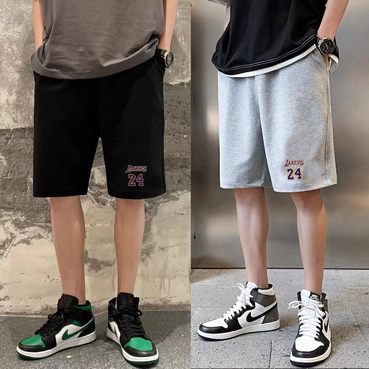 篮球短裤夏季男女纯棉大码宽松休闲五分裤湖人科比运动跑步训练裤