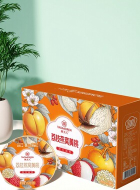 桃美人荔枝燕窝黄桃252g*6碗礼盒砀山罐头鲜炖燕窝水果即食年货