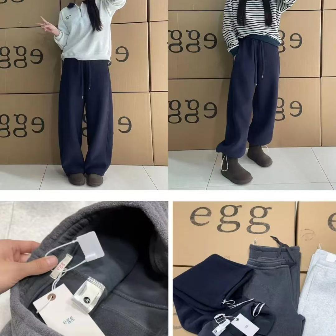 毛巾裤高腰加绒加厚卫裤