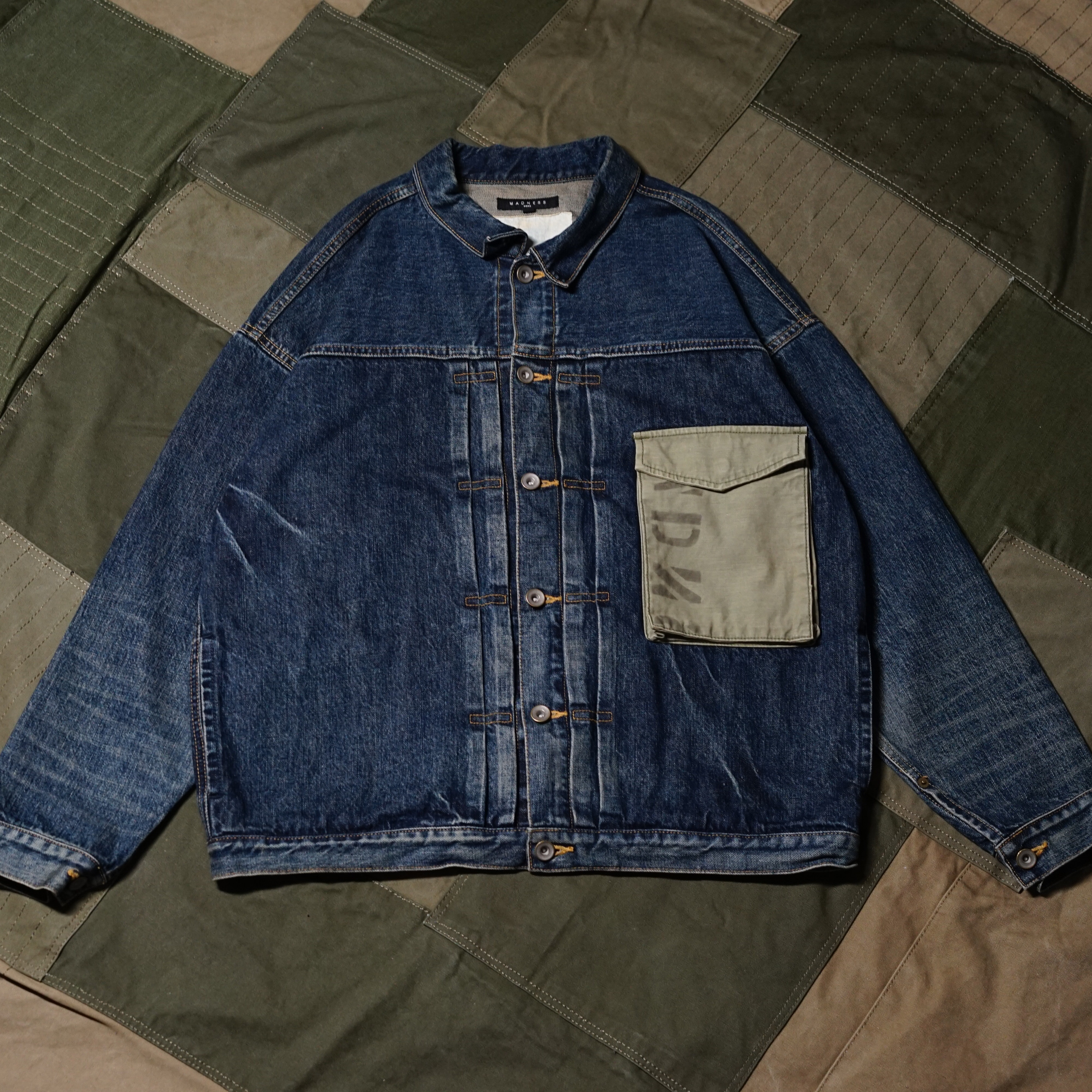 ONCEUPON售罄MADNESS 19SS MIL-POCKET DENIM JACKET余文乐牛仔衣