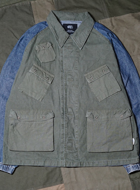 ONCEUPON现货 MANDESS DENIM X RIPSTOP RECONSTRUCTED JACKET