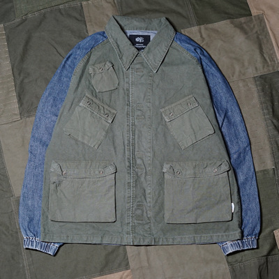 ONCEUPON现货 MANDESS DENIM X RIPSTOP RECONSTRUCTED JACKET