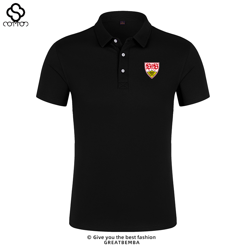 德甲斯图加特队polo衫短袖翻领T恤男足球大码运动休闲球迷夏季潮