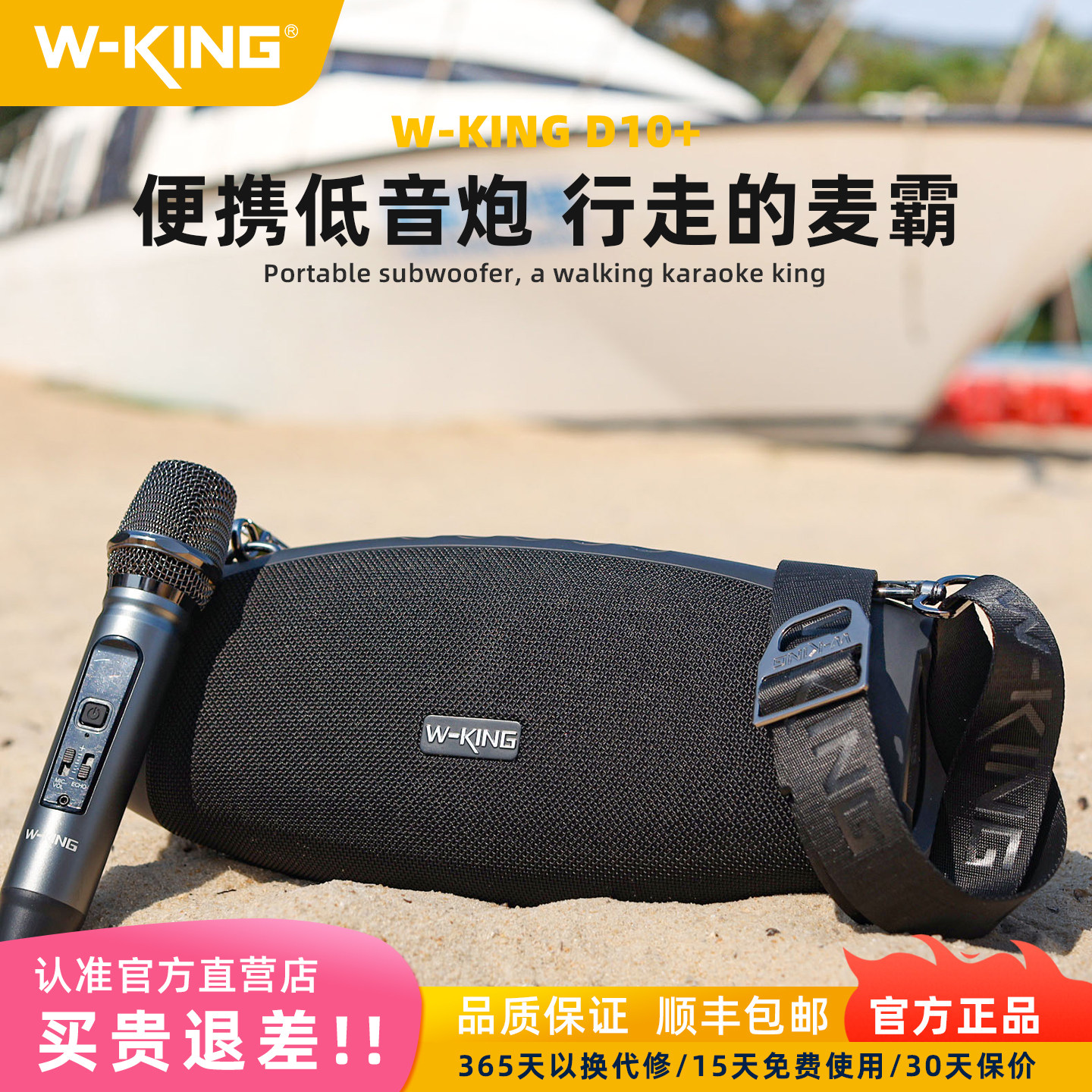 维尔晶D10+便携听歌K歌蓝牙音响低音炮家庭KTV户外露营蓝牙音箱