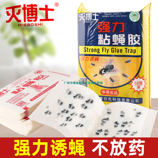 达豪苍蝇贴灭博士中号名品粘蝇胶纸强力粘蝇板沾蝇子捕捉器 包邮