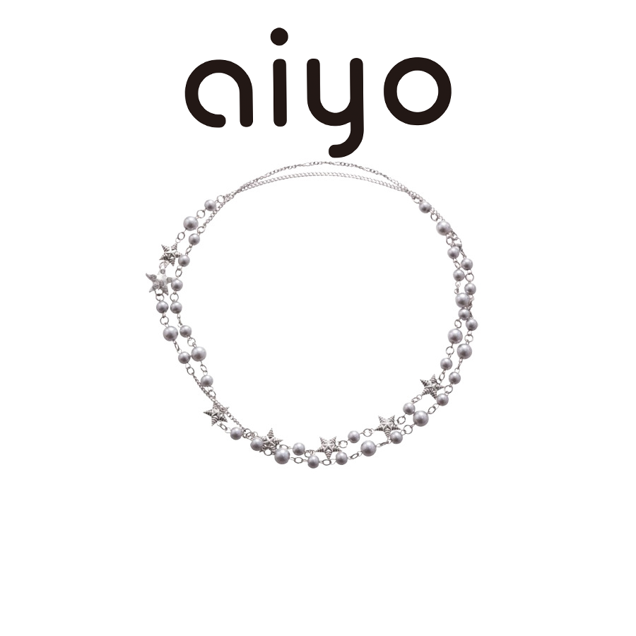AIYO aiyo设计师饰品集合店个性ins风五角星星珍珠项链女小众时尚