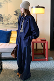 慵懒松弛感休闲牛仔套装女2025新款秋季休闲减龄上衣阔腿裤两件套，女装套装/套裙，2C139