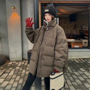 新品 现货 老钱风灰毛领 咖色90绒羽绒服2C139-866-P325-K488图片