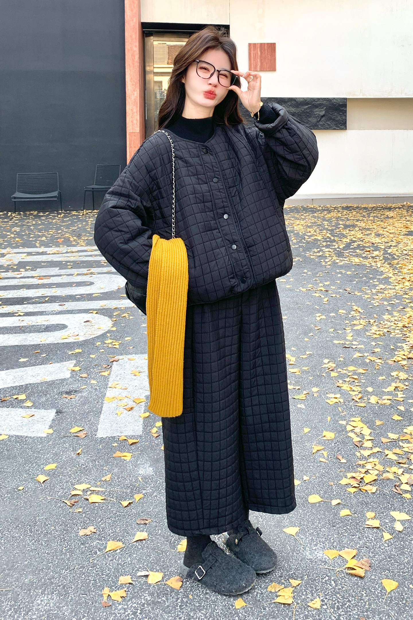 新品现货内胆90绒+加绒裤两件套配围巾2C139-879-P295-K438,女装套装/套裙,2C139